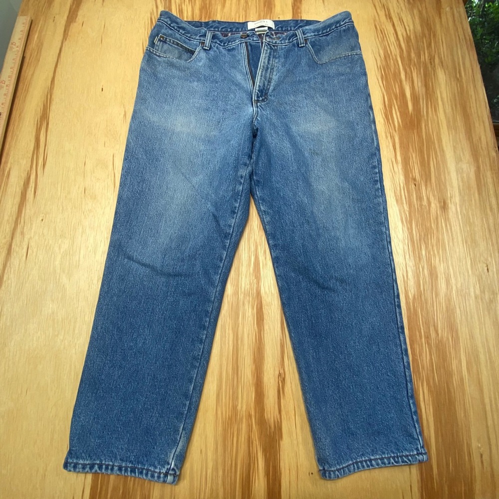 L.L. Bean Vintage Double L Classic Fit Insulated Blue Denim Jeans 38x29